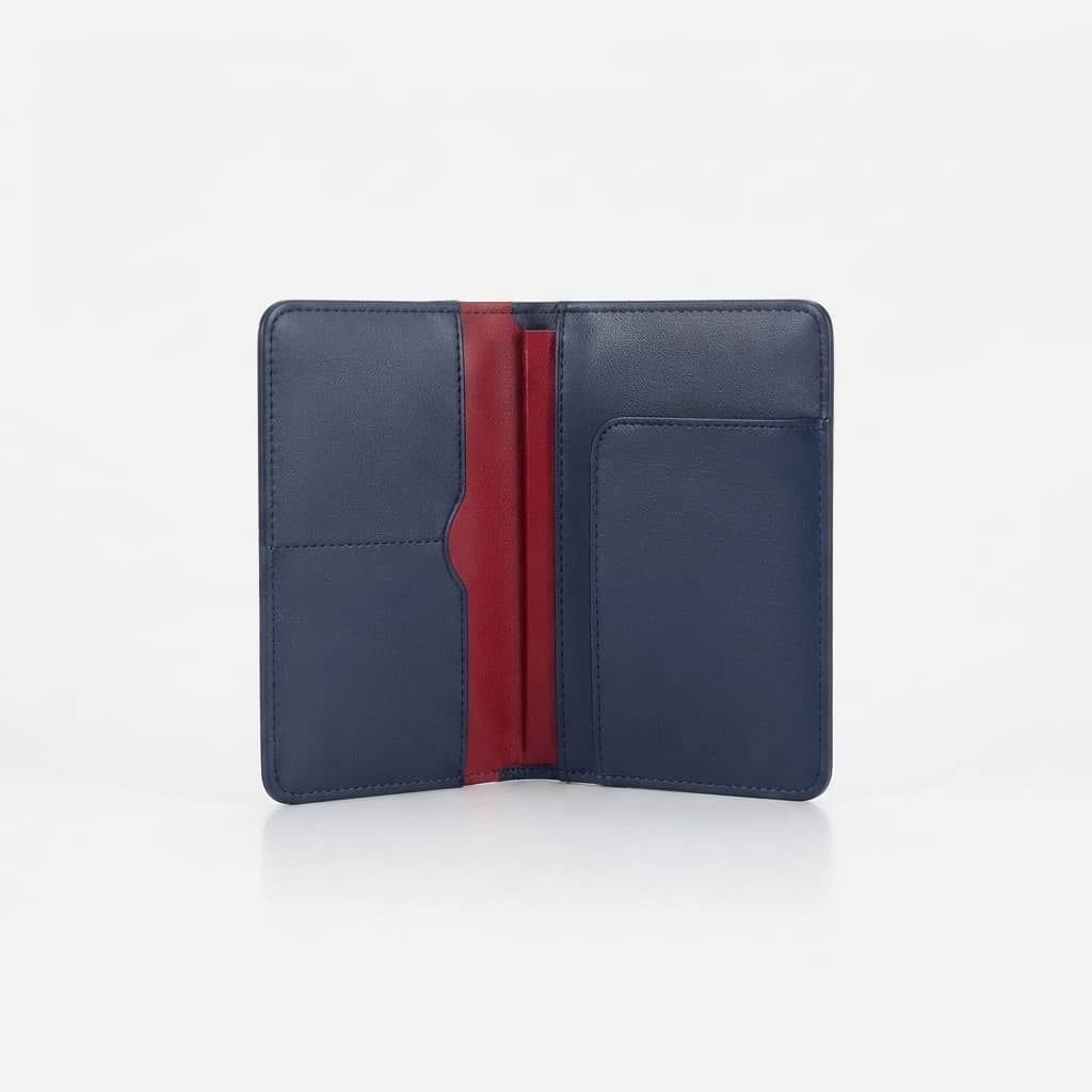 旅遊風格護照套-PU皮革多功能文件包