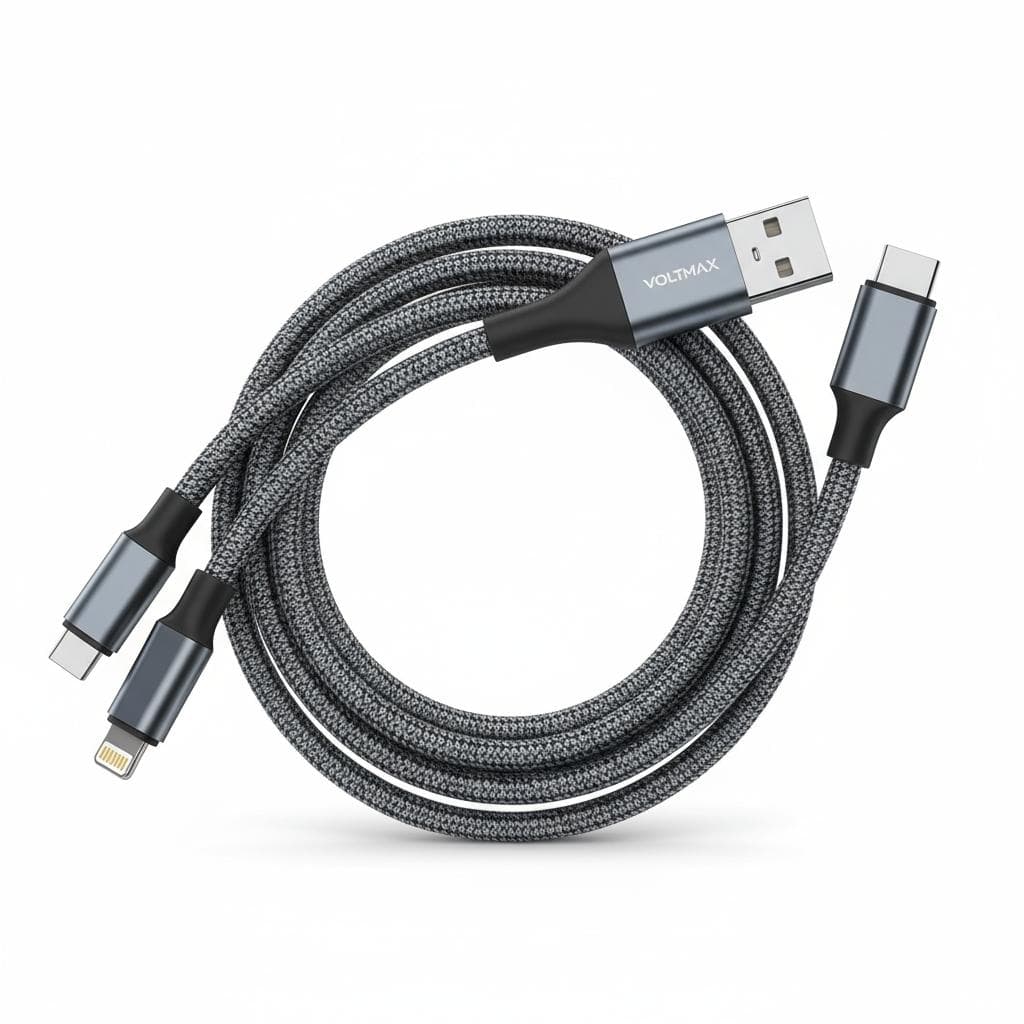 編織紋三合一充電線
