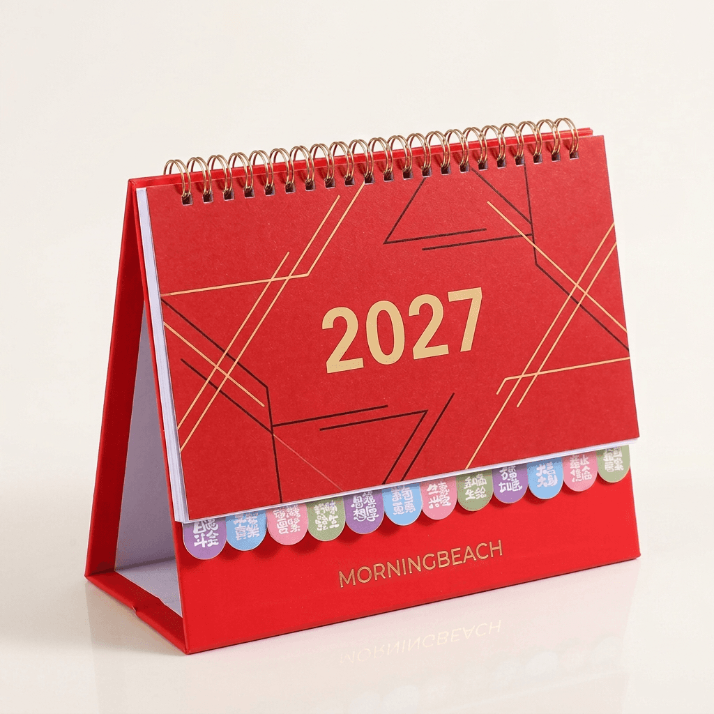 2027 客製燙金桌曆