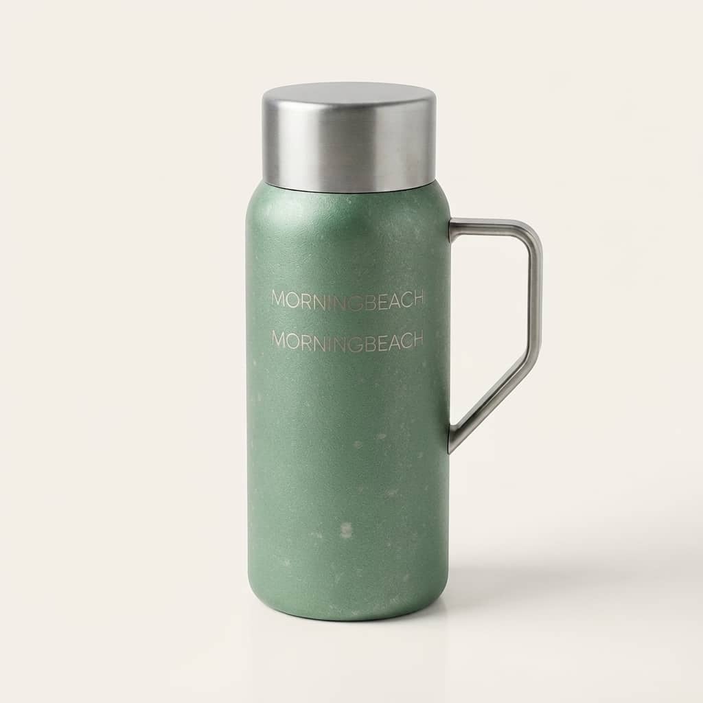 雙層純鈦顯溫燜茶保溫杯