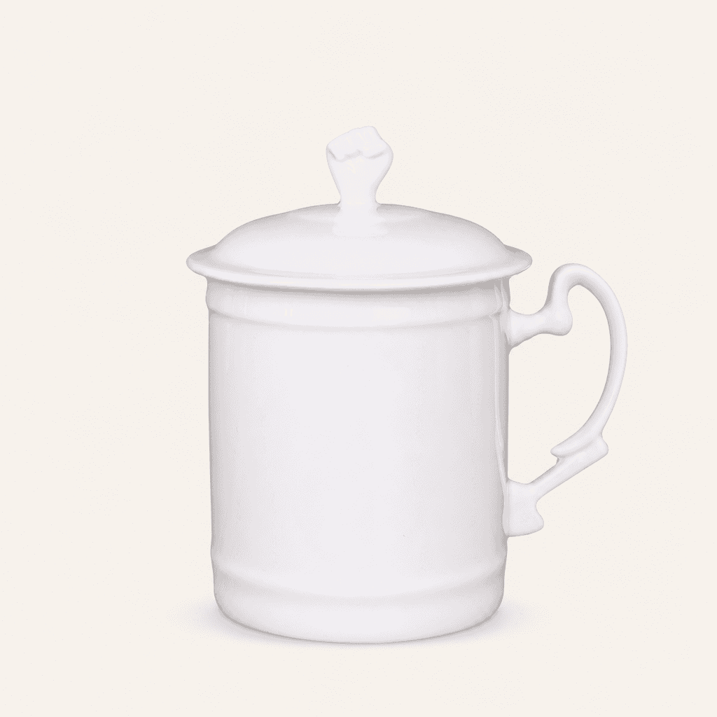 骨瓷附蓋水杯